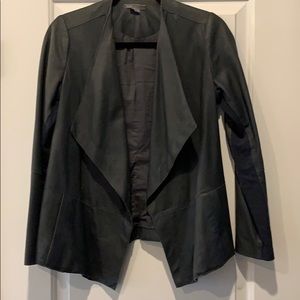 Vince women’s leather open front jacket